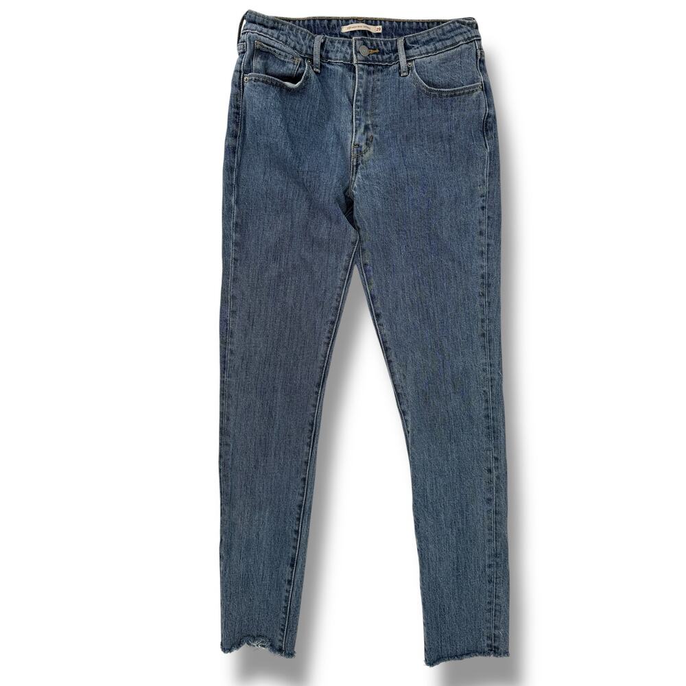 Levi's 721 High Rise Skinny Jeans Frayed Hem Womens Size 29